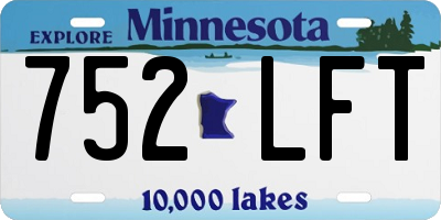 MN license plate 752LFT