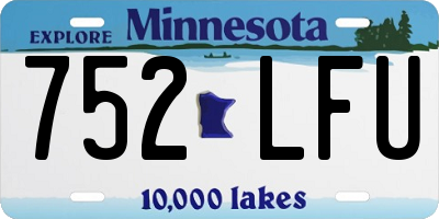 MN license plate 752LFU
