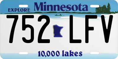 MN license plate 752LFV