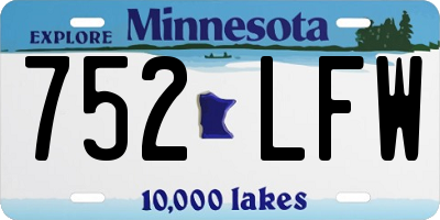 MN license plate 752LFW