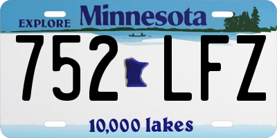 MN license plate 752LFZ