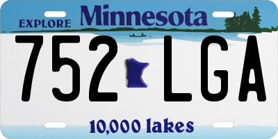 MN license plate 752LGA