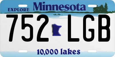 MN license plate 752LGB