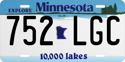 MN license plate 752LGC