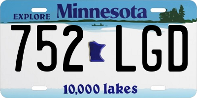 MN license plate 752LGD