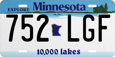 MN license plate 752LGF