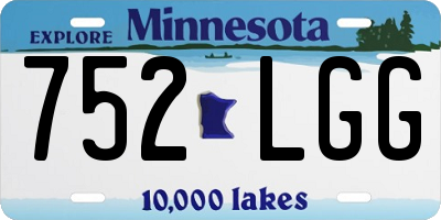MN license plate 752LGG