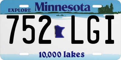 MN license plate 752LGI