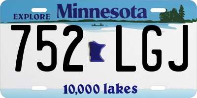 MN license plate 752LGJ