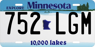 MN license plate 752LGM
