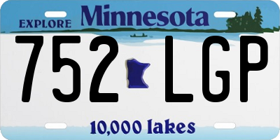 MN license plate 752LGP