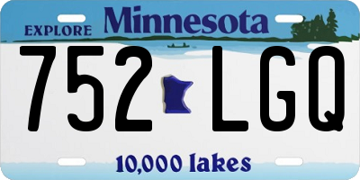MN license plate 752LGQ