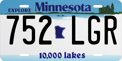 MN license plate 752LGR