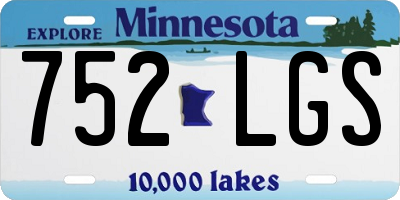 MN license plate 752LGS
