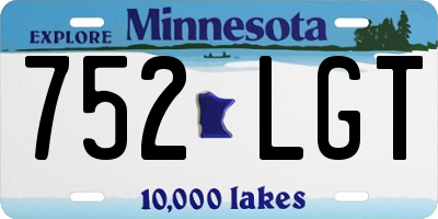 MN license plate 752LGT