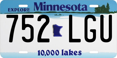 MN license plate 752LGU