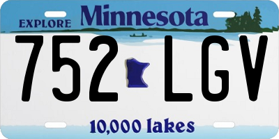 MN license plate 752LGV