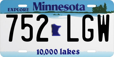 MN license plate 752LGW