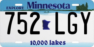 MN license plate 752LGY