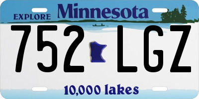 MN license plate 752LGZ