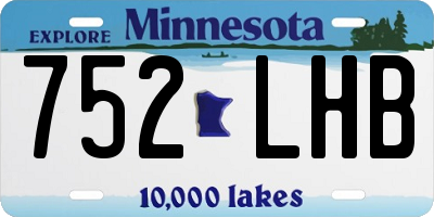 MN license plate 752LHB