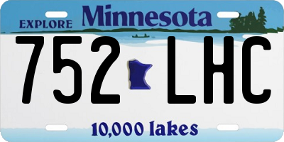 MN license plate 752LHC