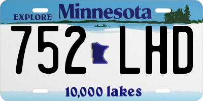 MN license plate 752LHD