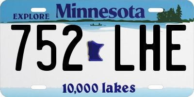 MN license plate 752LHE