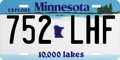 MN license plate 752LHF