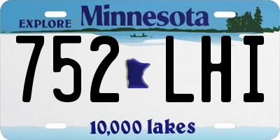 MN license plate 752LHI