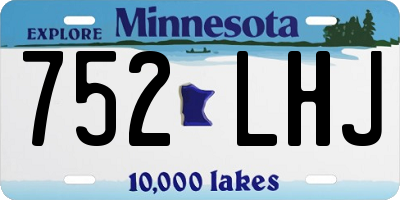 MN license plate 752LHJ