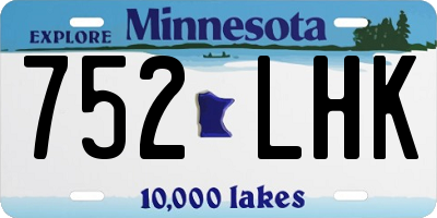 MN license plate 752LHK