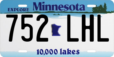 MN license plate 752LHL