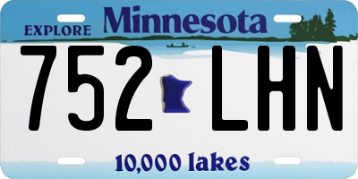 MN license plate 752LHN