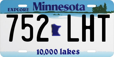 MN license plate 752LHT