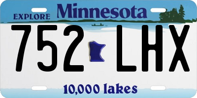 MN license plate 752LHX