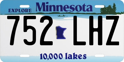 MN license plate 752LHZ