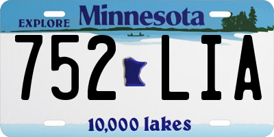 MN license plate 752LIA