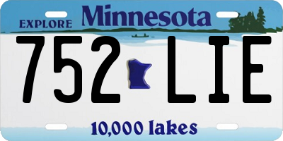 MN license plate 752LIE