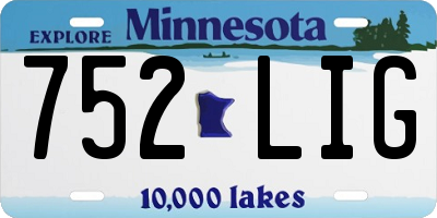 MN license plate 752LIG