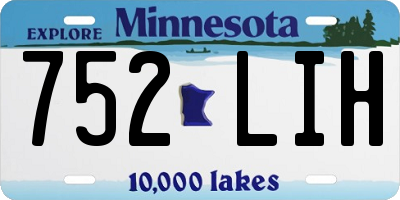 MN license plate 752LIH