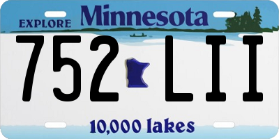 MN license plate 752LII