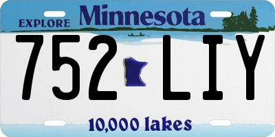 MN license plate 752LIY