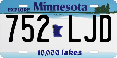 MN license plate 752LJD