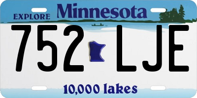 MN license plate 752LJE