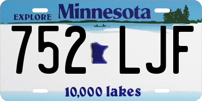 MN license plate 752LJF