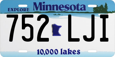 MN license plate 752LJI