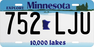 MN license plate 752LJU