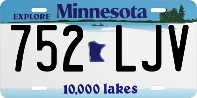 MN license plate 752LJV