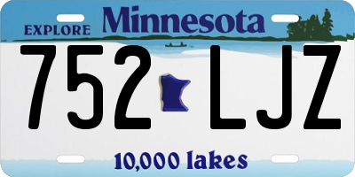 MN license plate 752LJZ